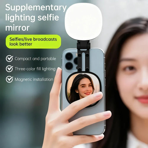 Magnetic Mobile Selfie Mirror Fill Light
